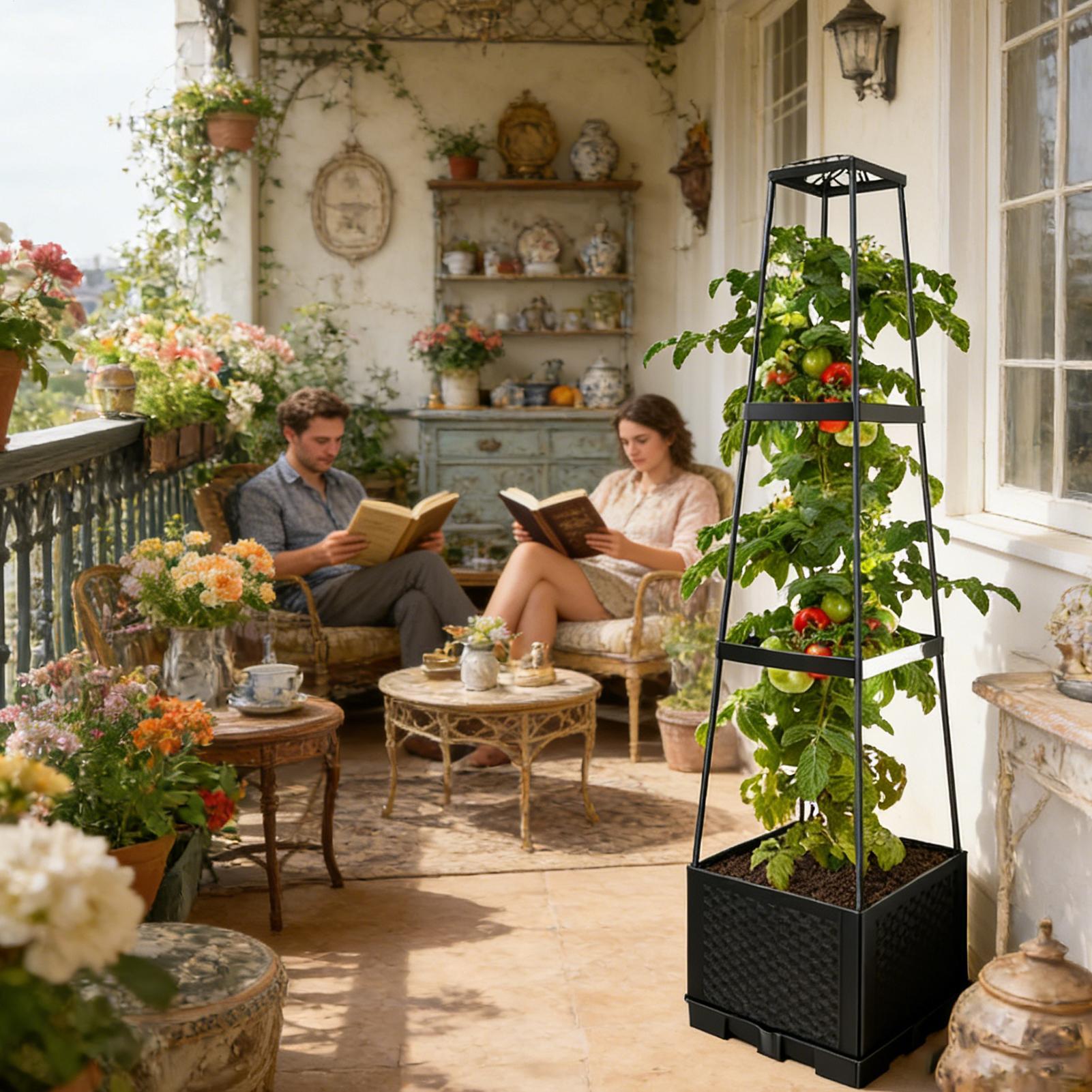Self-Watering Planter - Приподнятая грядка-клумба с решеткой 114 см,