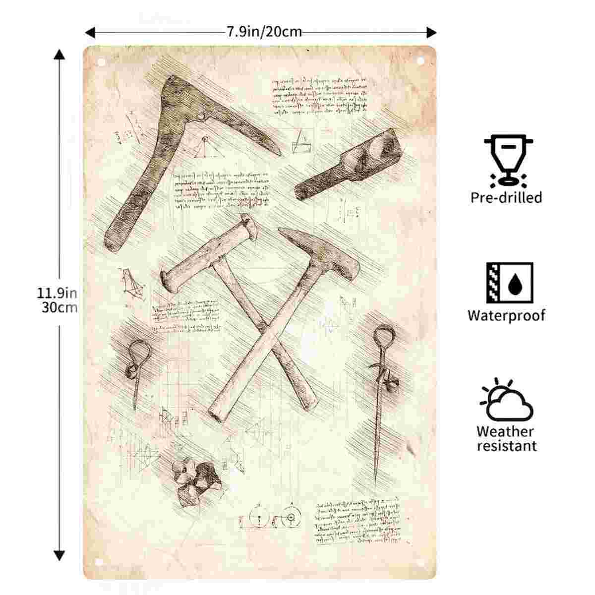 2D плоская металлическая табли – обзор и цена Gardening Tools Sketch